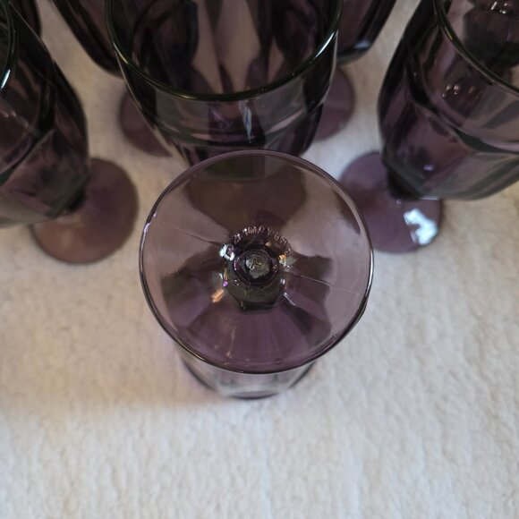 Libbey Duratuff Gibraltar Purple Goblets, Set of 8 - Picture 3 of 5